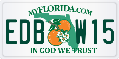 FL license plate EDBW15