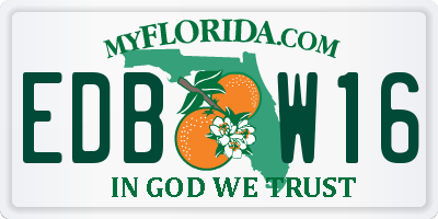 FL license plate EDBW16