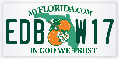 FL license plate EDBW17