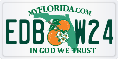 FL license plate EDBW24