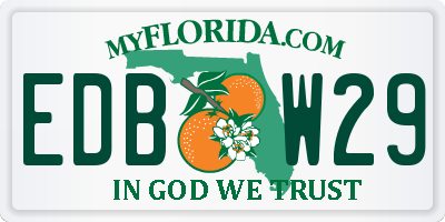 FL license plate EDBW29