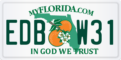 FL license plate EDBW31