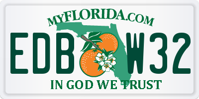 FL license plate EDBW32