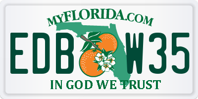 FL license plate EDBW35