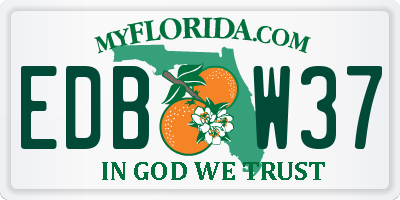 FL license plate EDBW37
