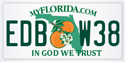 FL license plate EDBW38