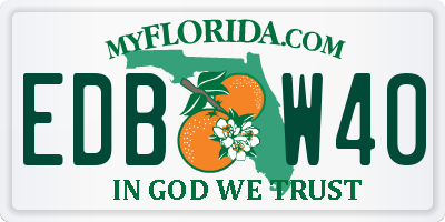 FL license plate EDBW40