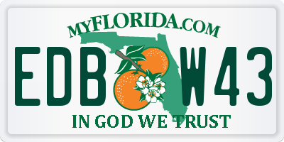 FL license plate EDBW43