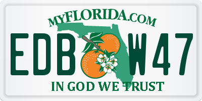 FL license plate EDBW47