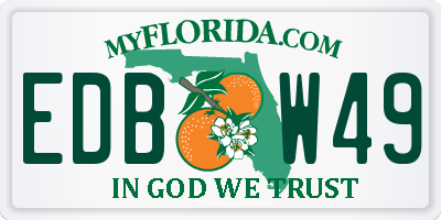 FL license plate EDBW49