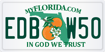FL license plate EDBW50