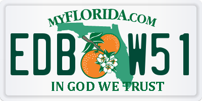 FL license plate EDBW51