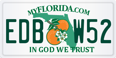 FL license plate EDBW52
