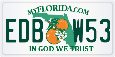 FL license plate EDBW53