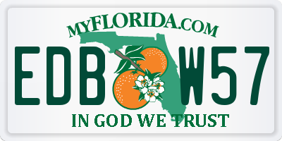 FL license plate EDBW57
