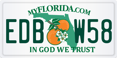 FL license plate EDBW58