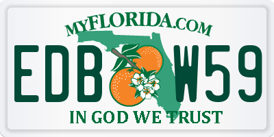 FL license plate EDBW59