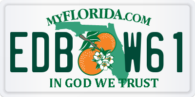 FL license plate EDBW61