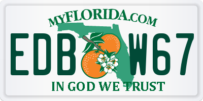 FL license plate EDBW67