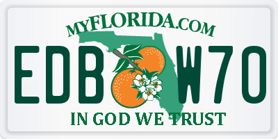 FL license plate EDBW70