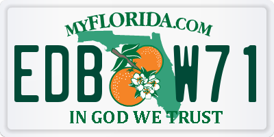 FL license plate EDBW71
