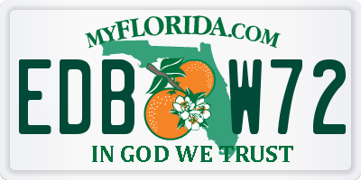FL license plate EDBW72