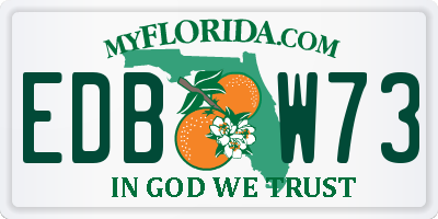 FL license plate EDBW73