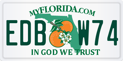 FL license plate EDBW74