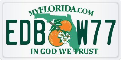 FL license plate EDBW77