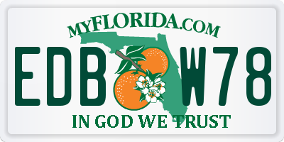 FL license plate EDBW78