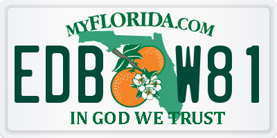 FL license plate EDBW81