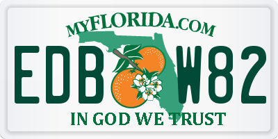 FL license plate EDBW82