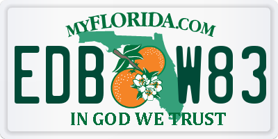 FL license plate EDBW83