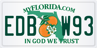 FL license plate EDBW93