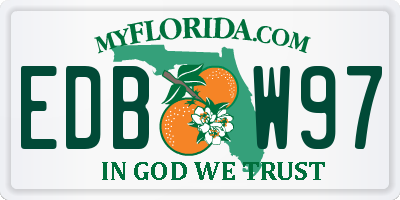 FL license plate EDBW97