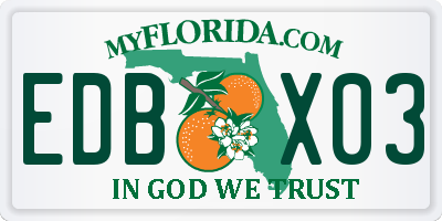 FL license plate EDBX03