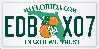FL license plate EDBX07