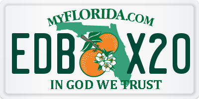 FL license plate EDBX20