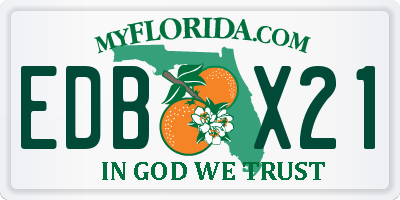 FL license plate EDBX21