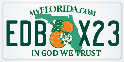 FL license plate EDBX23
