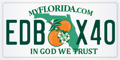 FL license plate EDBX40