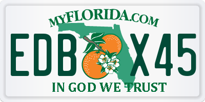 FL license plate EDBX45