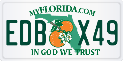 FL license plate EDBX49
