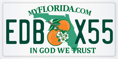 FL license plate EDBX55