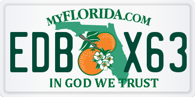 FL license plate EDBX63