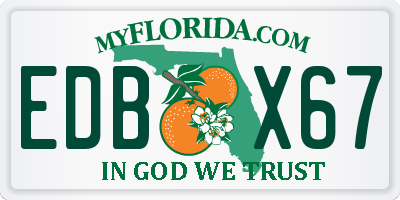 FL license plate EDBX67