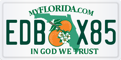 FL license plate EDBX85