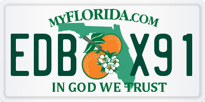 FL license plate EDBX91