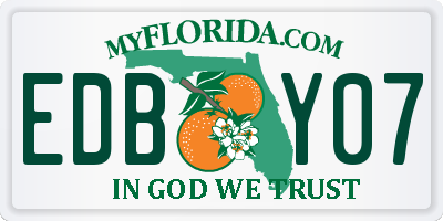 FL license plate EDBY07
