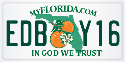 FL license plate EDBY16